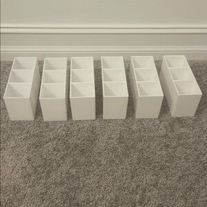 White Makeup Organizer Set for Efficient Storage 6